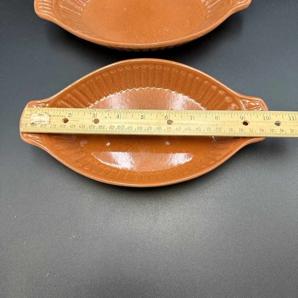 Terracotta Casserole Dish Set Creme Brûlée Bakeware USA Made Baking Quality Made